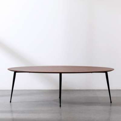 New design Living Room Furniture Oval Shape MDF Modern Coffee Table