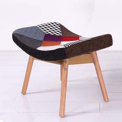 Nordic Home Furnitures Living Fabric Footstool Foot Rest Ottoman