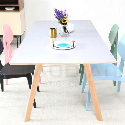 Wholesale BaZhou Furnitures Restaurant Wood Modern Cheap Design Rectangular MDF Dining Table