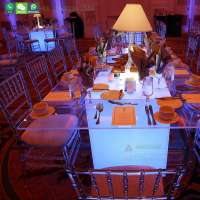 Luxury mirror glass tables for wedding events