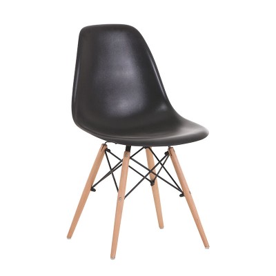 Eame Black Colored Stock Armless Price Cafe Designer Plastic Chairs