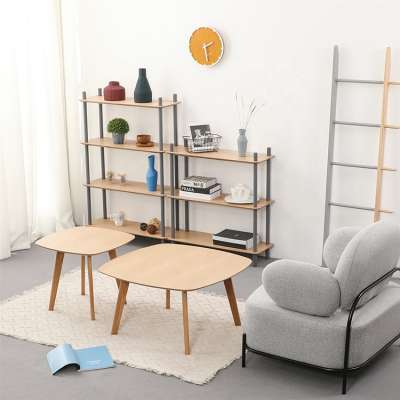 Modern New design living room easy assembly wooden center side sofa table