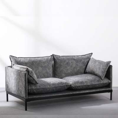 Nordic Scandinavian Furniture Modern Fabric Gray Sofas Sectionals Loveseats Living Room Sofas