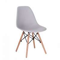 Cheap Wholesale Polypropylene Classic PP Plastic Dining Chair Modern with wood legs