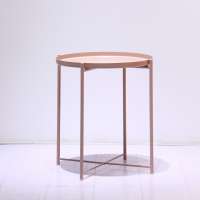 Bedroom Furniture Metal Night Pink Side End Tables Modern Round Coffee Table for Living Room furniture